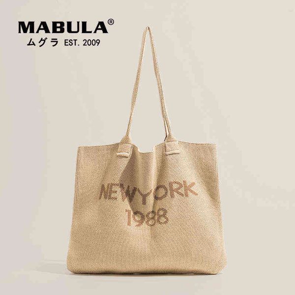 shopping bags mabula retro york crochet knitted shopper handbags soft summer beach shoulder bag large capacity work purse 220303
shopping bags mabula retro york crochet knitted shopper handbags soft summer beach shoulder bag large capacity work purse 220303
