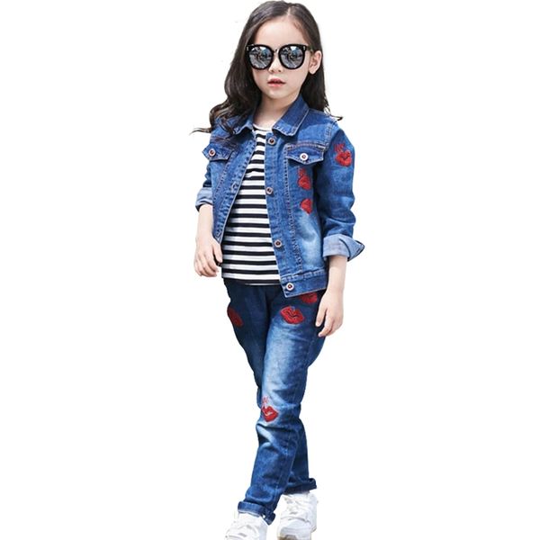 teen girls clothing denim jacket & jeans 2 pcs suit for fashion embroidery clothes set autumn kids suits 210528, White
teen girls clothing denim jacket & jeans 2 pcs suit for fashion embroidery clothes set autumn kids suits 210528, White