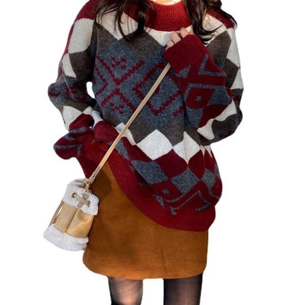women's sweaters ladies winter warm knitted autumn chic printed long sleeve loose casual sweater women clothing, White;black
women's sweaters ladies winter warm knitted autumn chic printed long sleeve loose casual sweater women clothing, White;black