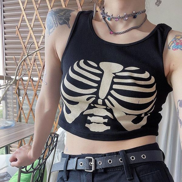 women's tanks & camis fashion 2021 gotico femenino print vest womens sleeveless cropbaby tees yk2 cropped female punk streetwear, White
women's tanks & camis fashion 2021 gotico femenino print vest womens sleeveless cropbaby tees yk2 cropped female punk streetwear, White