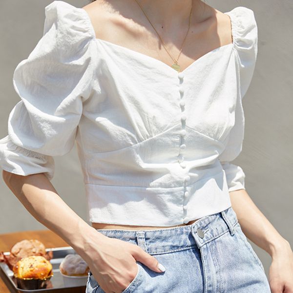 summer elegant short shirt fashionable white woman crimp female blouses and shirts
summer elegant short shirt fashionable white woman crimp female blouses and shirts