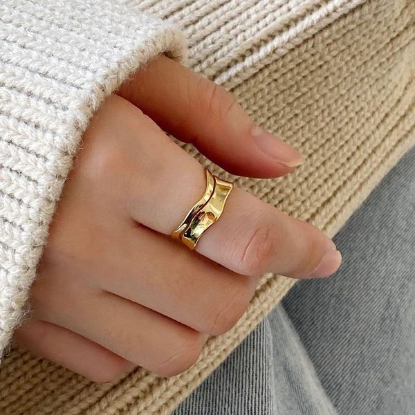 cluster rings silvology 925 sterling silver wave curve 18k glossy double layer korea chic for women temperament minimalist jewelry, Golden;silver
cluster rings silvology 925 sterling silver wave curve 18k glossy double layer korea chic for women temperament minimalist jewelry, Golden;silver