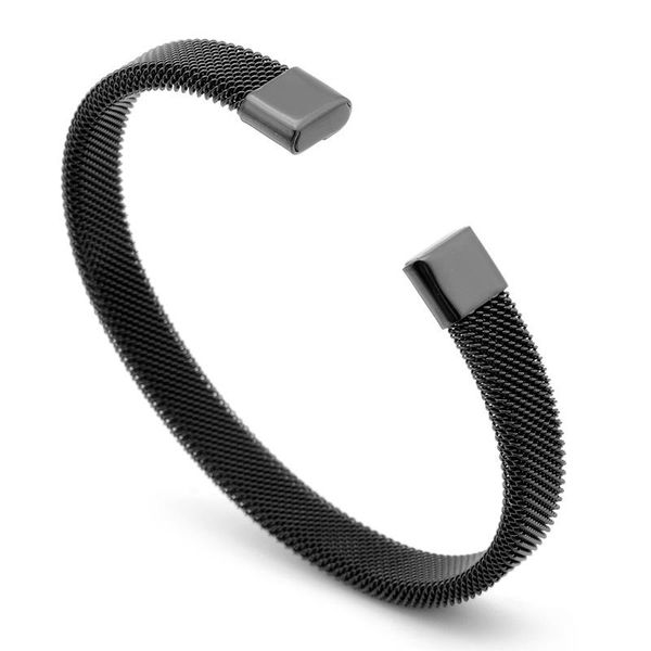 link, chain stainless steel mesh watchbands gold c shaped cuff reticular elasticity bracelet bangle minimalism jewelry gift, Black
link, chain stainless steel mesh watchbands gold c shaped cuff reticular elasticity bracelet bangle minimalism jewelry gift, Black