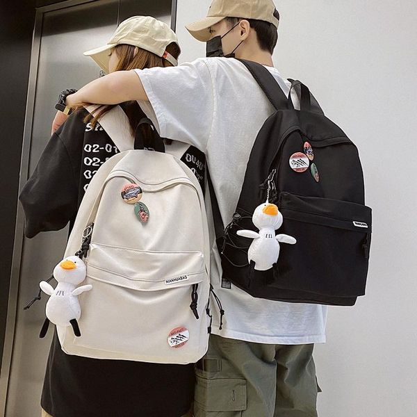 fashion solid color nylon women's backpack anti-theft shoulder bag badge boy school teen girl
fashion solid color nylon women's backpack anti-theft shoulder bag badge boy school teen girl