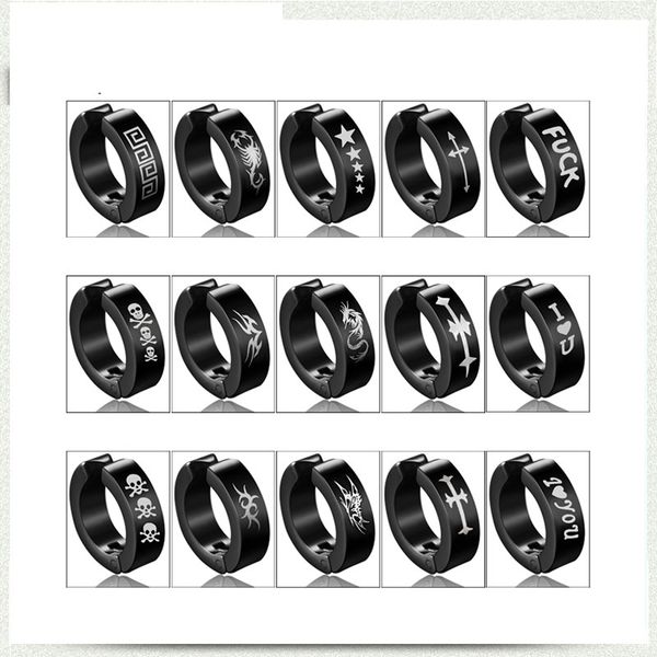 punk black stainless titanium steel stud earrings men women gothic street pop hip hop ear no piercing jewelry, Golden;silver
punk black stainless titanium steel stud earrings men women gothic street pop hip hop ear no piercing jewelry, Golden;silver