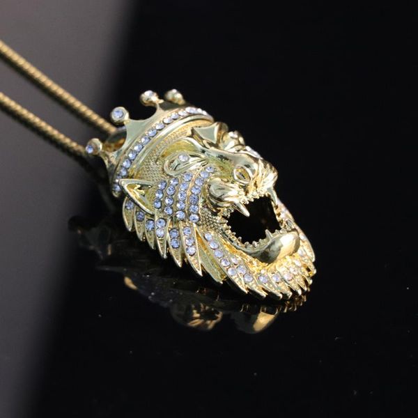 pendant necklaces hip hop jewelry golden crown lion necklace mens punk party charm accessories birthday gift, Silver
pendant necklaces hip hop jewelry golden crown lion necklace mens punk party charm accessories birthday gift, Silver