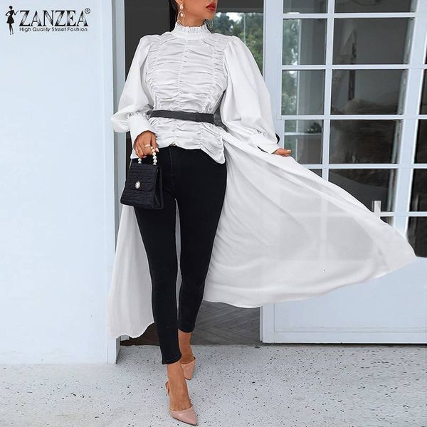 blouses plus size women's irregular blouses 2021 elegant shirts puff sleeve female solid ruffle blusas spring chemise 5xl, White
blouses plus size women's irregular blouses 2021 elegant shirts puff sleeve female solid ruffle blusas spring chemise 5xl, White