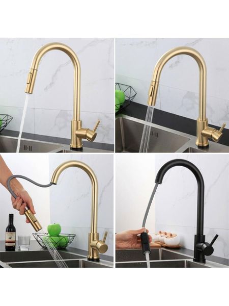 1/2\" stainless steel smart touch kitchen sink faucets with pull down sprayer kit 203f bathroom
1/2\" stainless steel smart touch kitchen sink faucets with pull down sprayer kit 203f bathroom