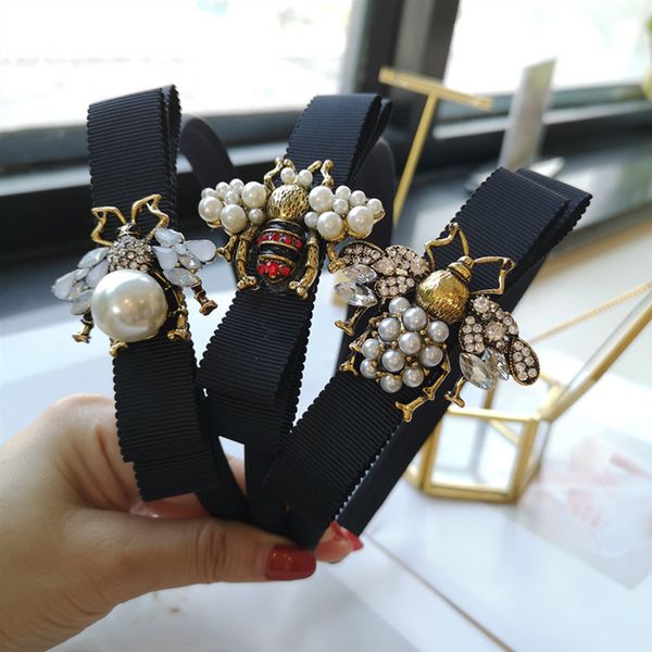 korea bee black fabric hairband women alloy rhinestone pearl vintage hair accessories bow luxury lady headband headdress, Pink
korea bee black fabric hairband women alloy rhinestone pearl vintage hair accessories bow luxury lady headband headdress, Pink