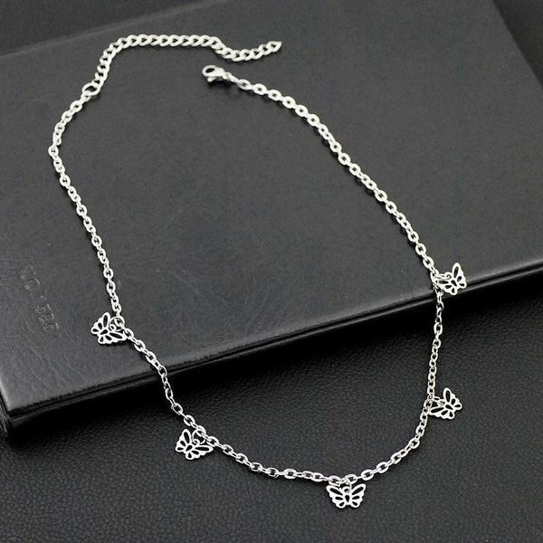 chokers stainless steel hollow butterfly pendant necklace for women cute small choker short chain chocker jewelry, Golden;silver
chokers stainless steel hollow butterfly pendant necklace for women cute small choker short chain chocker jewelry, Golden;silver