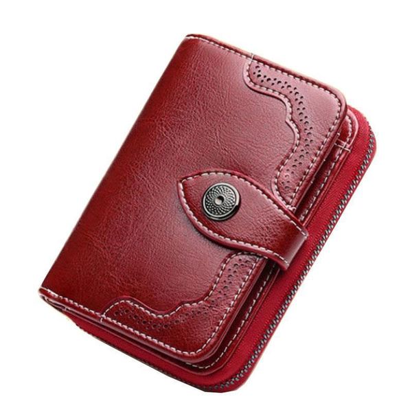 small women wallet leather ldies purses genuine short coin purse for girls female portomonee lady card holder, Red;black
small women wallet leather ldies purses genuine short coin purse for girls female portomonee lady card holder, Red;black