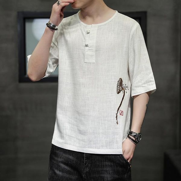 ethnic clothing men short sleeve t-shirt retro embroidery qipao zen tea tang suit chinese style tai chi casual shirts blouse 30, Red
ethnic clothing men short sleeve t-shirt retro embroidery qipao zen tea tang suit chinese style tai chi casual shirts blouse 30, Red