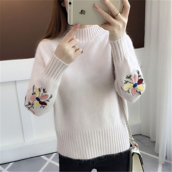 women's tanks & camis winter half turtleneck high korean knitted sweater women's clothes embroidered flower blouses pull female h8, White
women's tanks & camis winter half turtleneck high korean knitted sweater women's clothes embroidered flower blouses pull female h8, White
