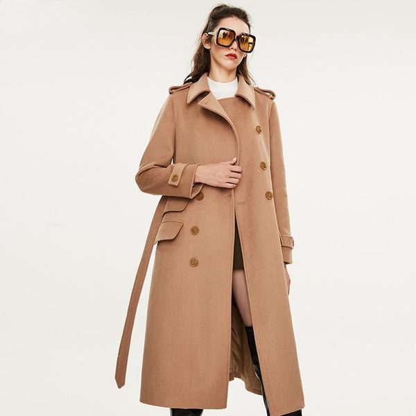 women's wool & blends 2021 winter woolen coat women fashion classic overcoat thick elegant long ol jackets streetwear, Black
women's wool & blends 2021 winter woolen coat women fashion classic overcoat thick elegant long ol jackets streetwear, Black