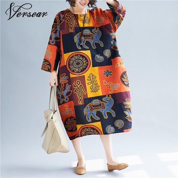 casual dresses versear vintage women plus size print dress autumn cotton linen splicing o neck long sleeve pocket vestidos, Black;gray
casual dresses versear vintage women plus size print dress autumn cotton linen splicing o neck long sleeve pocket vestidos, Black;gray