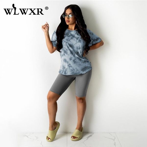 women's tracksuits wlwxr summer tie dye print 2 two piece sets womens casual matching o neck short sleeve t shirts bike shorts female, Gray
women's tracksuits wlwxr summer tie dye print 2 two piece sets womens casual matching o neck short sleeve t shirts bike shorts female, Gray