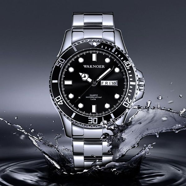 wristwatches waknoer business watch men brand men's quartz watches luminous wristwatch calendar male clock reloj hombre relogio masculi, Slivery;brown
wristwatches waknoer business watch men brand men's quartz watches luminous wristwatch calendar male clock reloj hombre relogio masculi, Slivery;brown