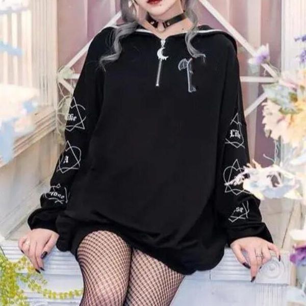 women's hoodies & sweatshirts japanese ins harajuku dark cool zipper navy collar rose print hoodie jacket sweet y2k cotton female pullo, Black
women's hoodies & sweatshirts japanese ins harajuku dark cool zipper navy collar rose print hoodie jacket sweet y2k cotton female pullo, Black