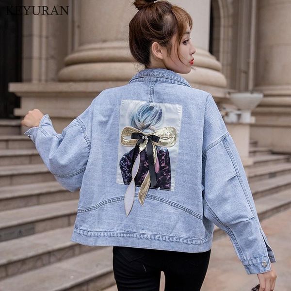 women's jackets bow girl jeans jacket women spring autumn loose short denim coat harajuku chaquetas mujer 2021 jaqueta feminina l3642, Black;brown
women's jackets bow girl jeans jacket women spring autumn loose short denim coat harajuku chaquetas mujer 2021 jaqueta feminina l3642, Black;brown