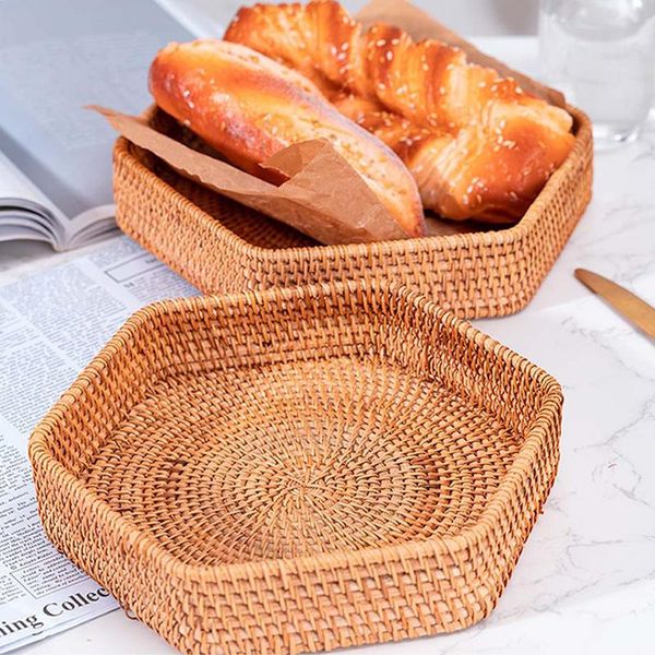 1pc creative hand-woven rattan storage tray hexagonal wicker basket dinner serving plate kitchen & organization
1pc creative hand-woven rattan storage tray hexagonal wicker basket dinner serving plate kitchen & organization