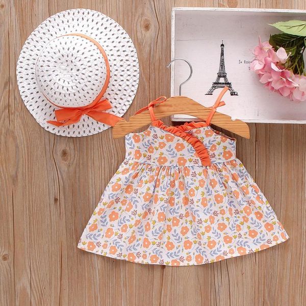 girl's dresses baby girls clothing sleeveless floral printed princess suspender kawaii casual style dress+hat 6m-3y ropa niña, Red;yellow
girl's dresses baby girls clothing sleeveless floral printed princess suspender kawaii casual style dress+hat 6m-3y ropa niña, Red;yellow