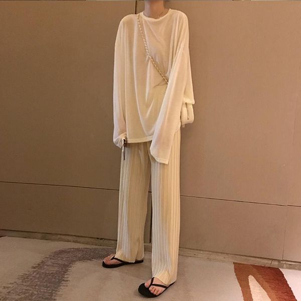 casual sets women spring autumn 2021 loose solid long sleeved t shirt + high waist wide leg pants fashion two piece set women's tracks, Gray
casual sets women spring autumn 2021 loose solid long sleeved t shirt + high waist wide leg pants fashion two piece set women's tracks, Gray