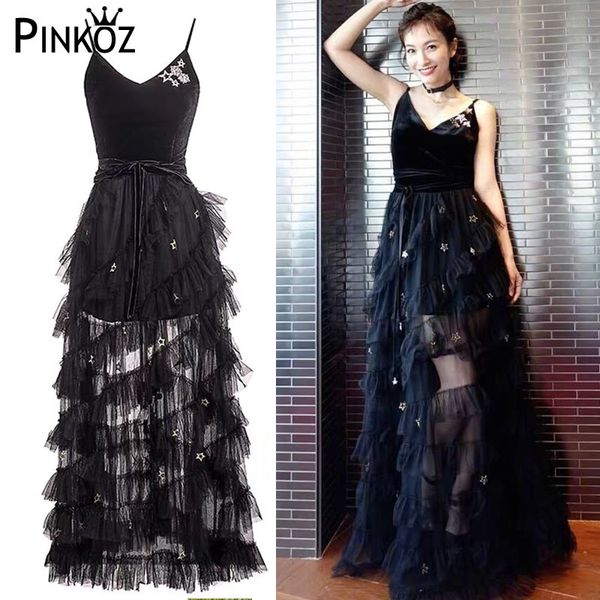black elegant party dinner maxi dress luxury squined beading velvet patchwork mesh dresses celebrity highwaist robe femme 210421, White
black elegant party dinner maxi dress luxury squined beading velvet patchwork mesh dresses celebrity highwaist robe femme 210421, White