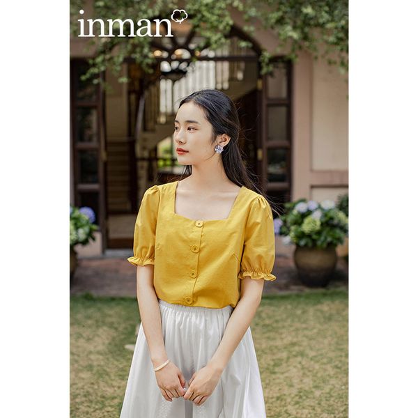 blouses inamn summer retro style temperament classical square collar daisy short sleeve blouse lhrs, White
blouses inamn summer retro style temperament classical square collar daisy short sleeve blouse lhrs, White