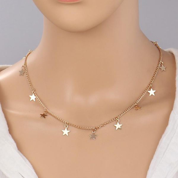 chokers gold silver color star pendant necklace for women fashion vintage clavicle chain boho choker jewelry neck collar, Golden;silver
chokers gold silver color star pendant necklace for women fashion vintage clavicle chain boho choker jewelry neck collar, Golden;silver
