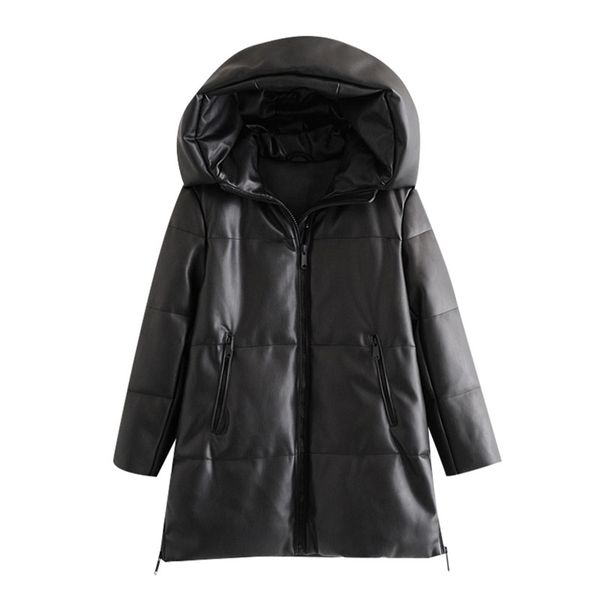 bbwm women winter fashion thick warm faux leather parkas vintage hooded long sleeve padded jacket female chic overcoat 210923, Black
bbwm women winter fashion thick warm faux leather parkas vintage hooded long sleeve padded jacket female chic overcoat 210923, Black