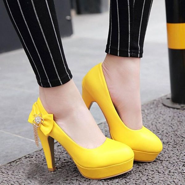 dress shoes brand elegant high heels plus size 48 bow tie chains office lady party platform women pumps, Black
dress shoes brand elegant high heels plus size 48 bow tie chains office lady party platform women pumps, Black