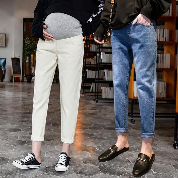 maternity bottoms autumn pants for pregnant women clothes pregnancy jeans adjustable waist denim belly trousers plus size, White
maternity bottoms autumn pants for pregnant women clothes pregnancy jeans adjustable waist denim belly trousers plus size, White