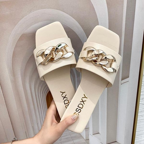slippers 2021 women summer slipper square toe chain slip on flat slide sandals beach flip flops casual shoe ladies big size 42, Black
slippers 2021 women summer slipper square toe chain slip on flat slide sandals beach flip flops casual shoe ladies big size 42, Black