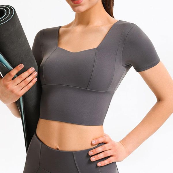 yoga outfit short sleeve gym sports shirt women fitness cropped sport running active wear breathable workout t-shirts
yoga outfit short sleeve gym sports shirt women fitness cropped sport running active wear breathable workout t-shirts