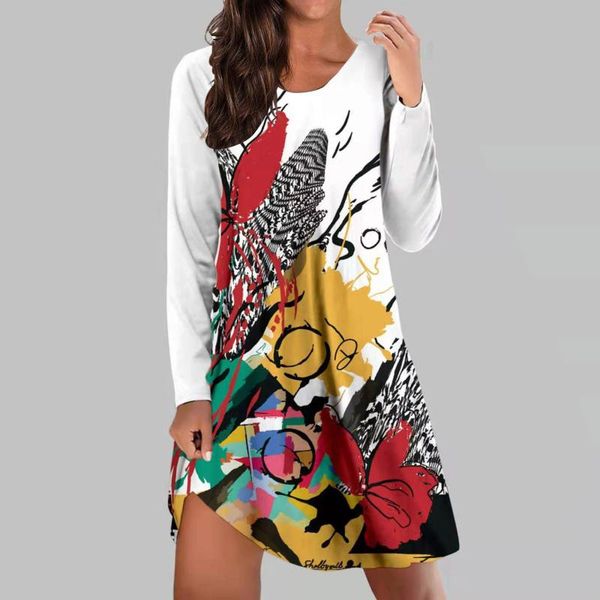 casual dresses women floral party dress graffiti printed long sleeve round neck tee shirt oversized pullover sundress vestidos, Black;gray
casual dresses women floral party dress graffiti printed long sleeve round neck tee shirt oversized pullover sundress vestidos, Black;gray