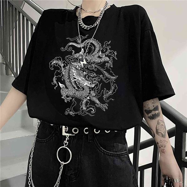 korean fun dropshipping ulzzang women t shirt cute dragon punk gothic clothes short sleeve hip hop vintage bar harajuku, White
korean fun dropshipping ulzzang women t shirt cute dragon punk gothic clothes short sleeve hip hop vintage bar harajuku, White
