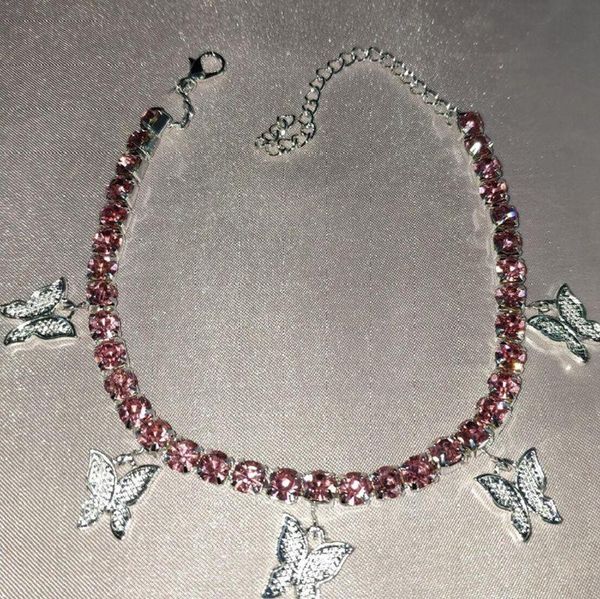 fashion butterfly anklet iced out ankle bracelets gold silver tennis chain anklets womens hip hop jewelry, Red;blue
fashion butterfly anklet iced out ankle bracelets gold silver tennis chain anklets womens hip hop jewelry, Red;blue