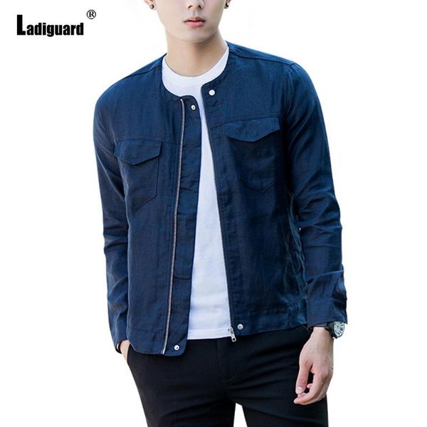 men's jackets mens fashion linen solid pocket design retro jacket men clothing 2021 kpop style mandarin collar outerwear, Black;brown