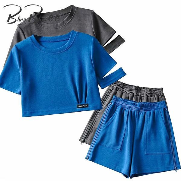 women's tracksuits blingblingee casual workout 2 piece sets summer cut out short sleeve cropped tees and zipper side elastic high waist, Gray
women's tracksuits blingblingee casual workout 2 piece sets summer cut out short sleeve cropped tees and zipper side elastic high waist, Gray