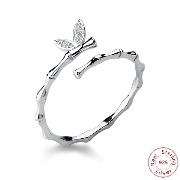 cluster rings 100% pure 925 sterling silver plant bamboo shape with cz zircon butterfly ring geometric finger for women chic gift, Golden;silver
cluster rings 100% pure 925 sterling silver plant bamboo shape with cz zircon butterfly ring geometric finger for women chic gift, Golden;silver