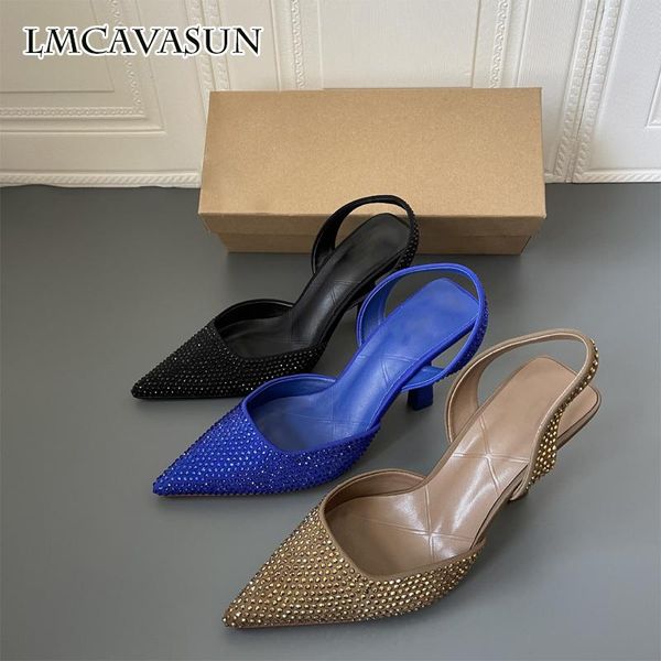 sandals lmcavasun pointed toe back empty high heel pumps diamond bright exposed muller shoes slingbacks, Black
sandals lmcavasun pointed toe back empty high heel pumps diamond bright exposed muller shoes slingbacks, Black