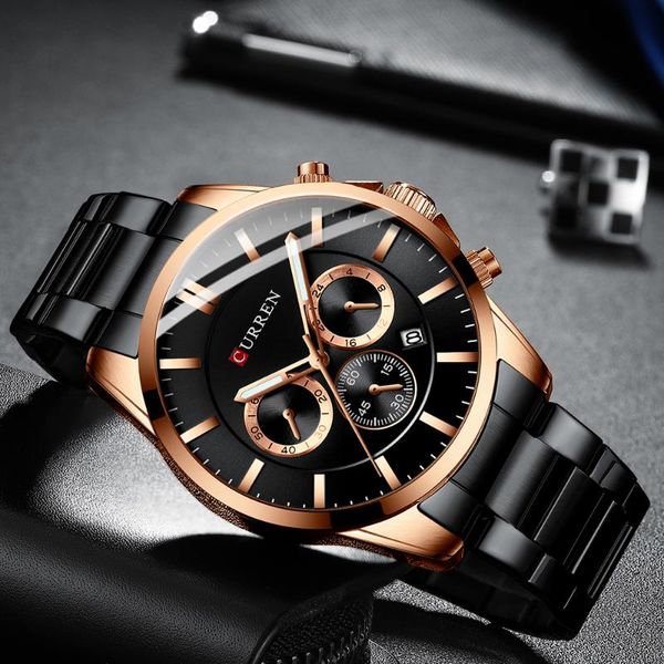 wristwatches curren 2021 brand sport luminous watches stainless steel fashion luxury waterproof quartz watch for men relojes, Slivery;brown
wristwatches curren 2021 brand sport luminous watches stainless steel fashion luxury waterproof quartz watch for men relojes, Slivery;brown