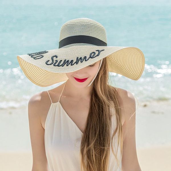 wide brim hats foldable floppy girls straw hat sun beach women summer uv protect travel cap lady female, Blue;gray
wide brim hats foldable floppy girls straw hat sun beach women summer uv protect travel cap lady female, Blue;gray