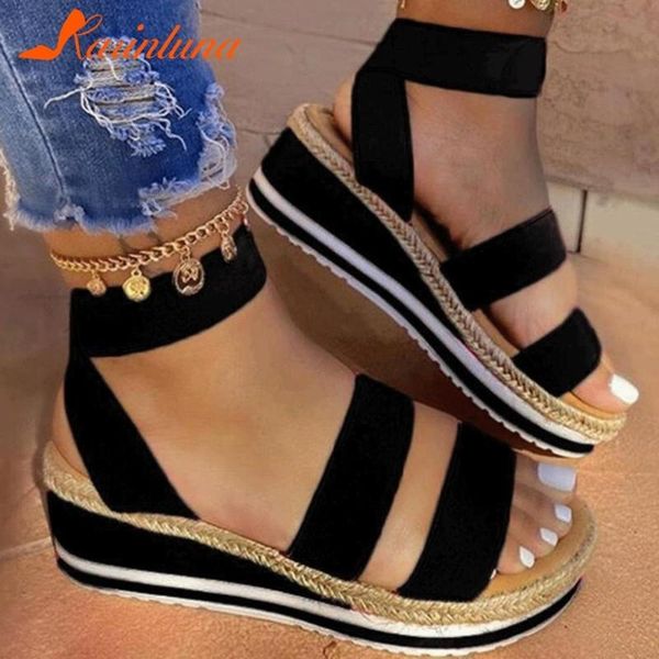 large size 35-43 2021 summer sandals women flat heels platform shoes for woman elastic fabric femaleleisure soild sandal, Black
large size 35-43 2021 summer sandals women flat heels platform shoes for woman elastic fabric femaleleisure soild sandal, Black