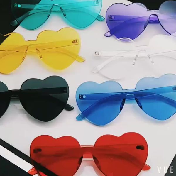 l615 wholesale custom frameless lens eyewear candy color pc rimless sun glasses new trendy loving heart shape sunglasses, White;black
l615 wholesale custom frameless lens eyewear candy color pc rimless sun glasses new trendy loving heart shape sunglasses, White;black