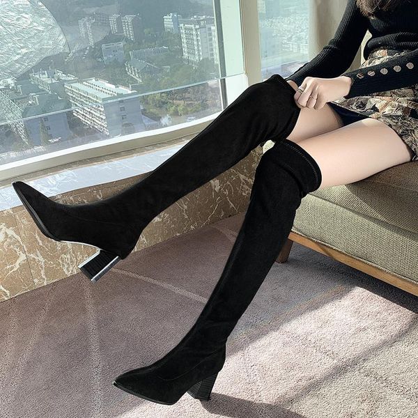boots women fashion platform calzado mujer imported stretch fabric autumn winter thick heel knee-high white black shoes
boots women fashion platform calzado mujer imported stretch fabric autumn winter thick heel knee-high white black shoes