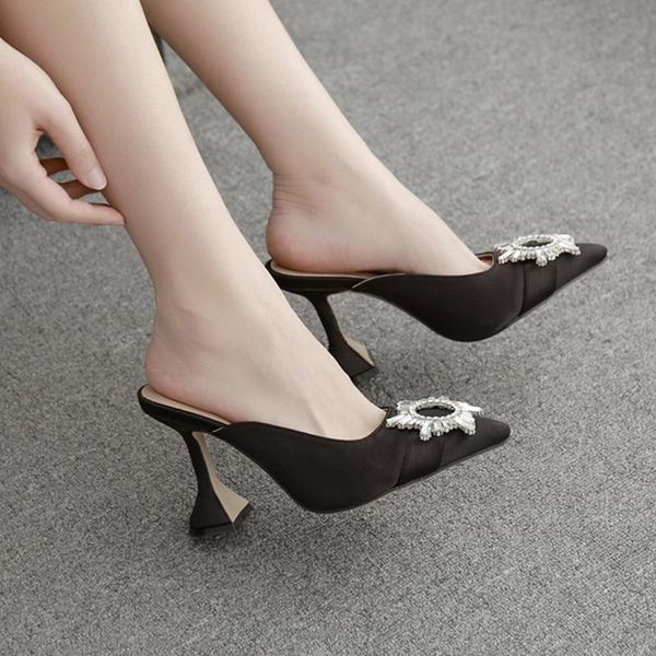 sandals women's black stiletto fashion high heels pointed-toe shoes ladies slippers chaussures femme#
sandals women's black stiletto fashion high heels pointed-toe shoes ladies slippers chaussures femme#
