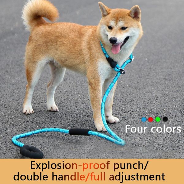 dog collars & leashes pet leash foam padded double handle extended explosion-proof p chain rope large reflective silk
dog collars & leashes pet leash foam padded double handle extended explosion-proof p chain rope large reflective silk