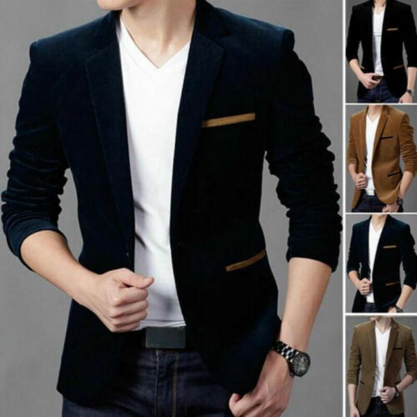 british´s style mens fashion blazer casual slim fit suit jacket male blazers with pocket men coat solid color autumn men's suits &, White;black
british´s style mens fashion blazer casual slim fit suit jacket male blazers with pocket men coat solid color autumn men's suits &, White;black