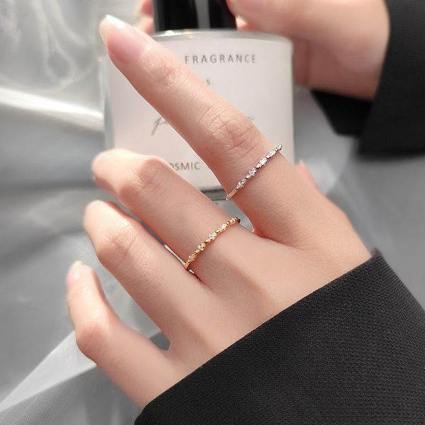 thin 2mm 18k gold 100% authentic 925 sterling silver fine jewelry prong cz ring adjust cj12 cluster rings, Golden;silver
thin 2mm 18k gold 100% authentic 925 sterling silver fine jewelry prong cz ring adjust cj12 cluster rings, Golden;silver
